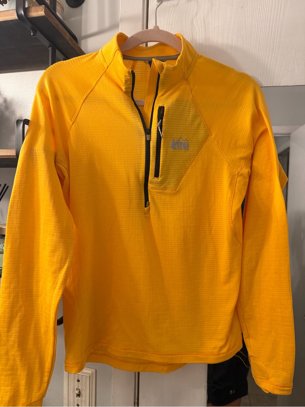REI Yellow Lightweight Quarter-Zip Pullover